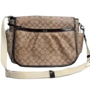 Coach signature logo bag coach messenger bag coach laptop y2k travel work bag